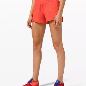 Lululemon Hotty Hot Low Rise Short 4" CarnationRed